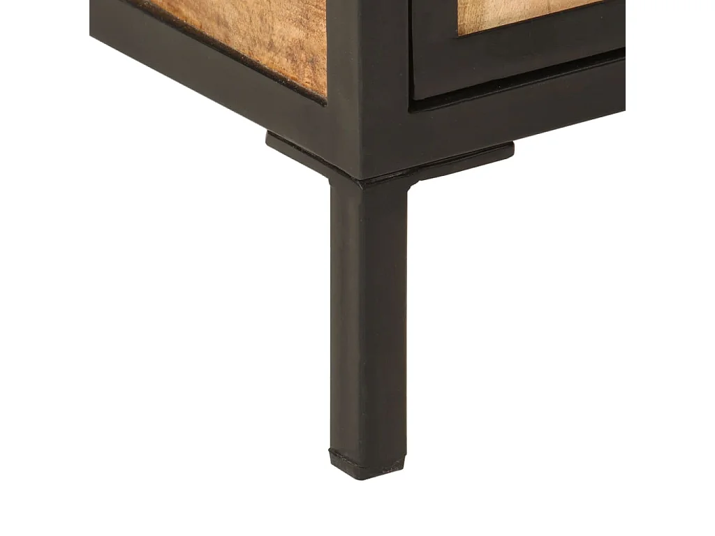 Mueble de baño 40x27x90cm madera maciza de mango y hierro