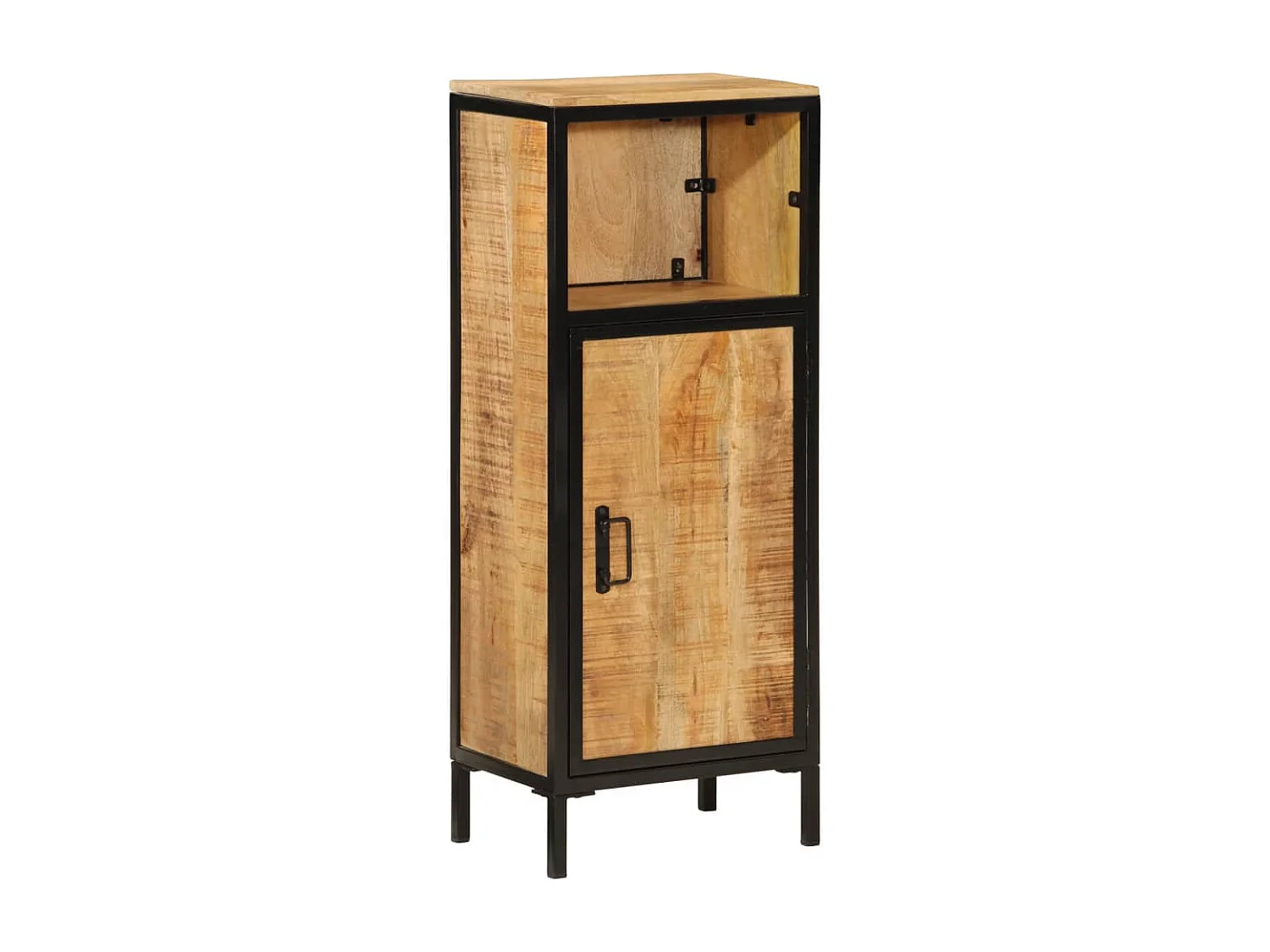 Mueble de baño 40x27x90cm madera maciza de mango y hierro