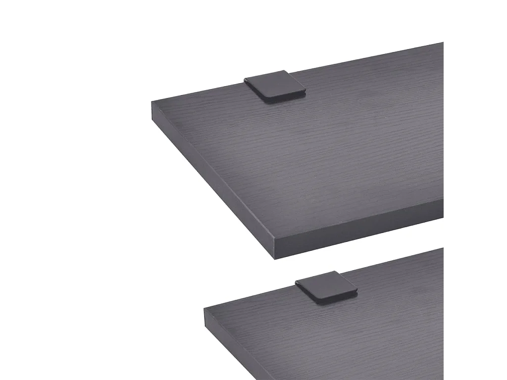 8 pièces de mobilier de salle de bain et lavabo Noir