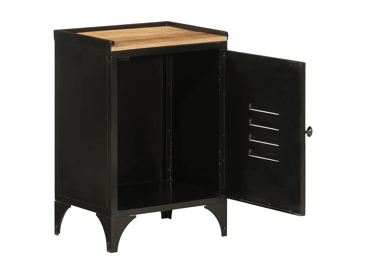 Armoire de salle de bain 40x30x60 cm fer et bois de manguier