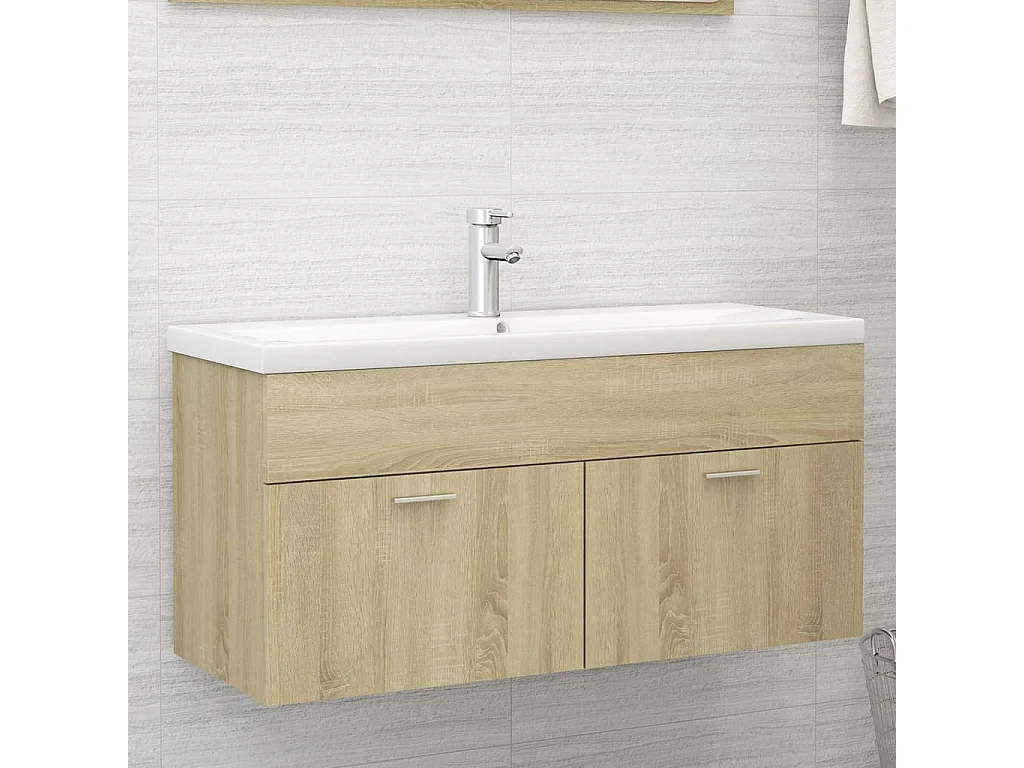 Armoire d'évier Chêne sonoma 100x38,5x46 cm Bois d’ingénierie