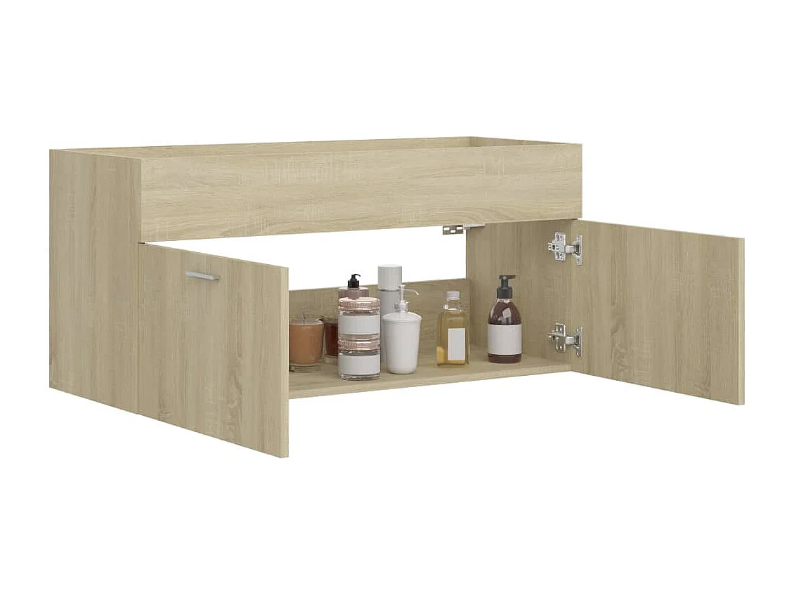 Armoire d'évier Chêne sonoma 100x38,5x46 cm Bois d’ingénierie