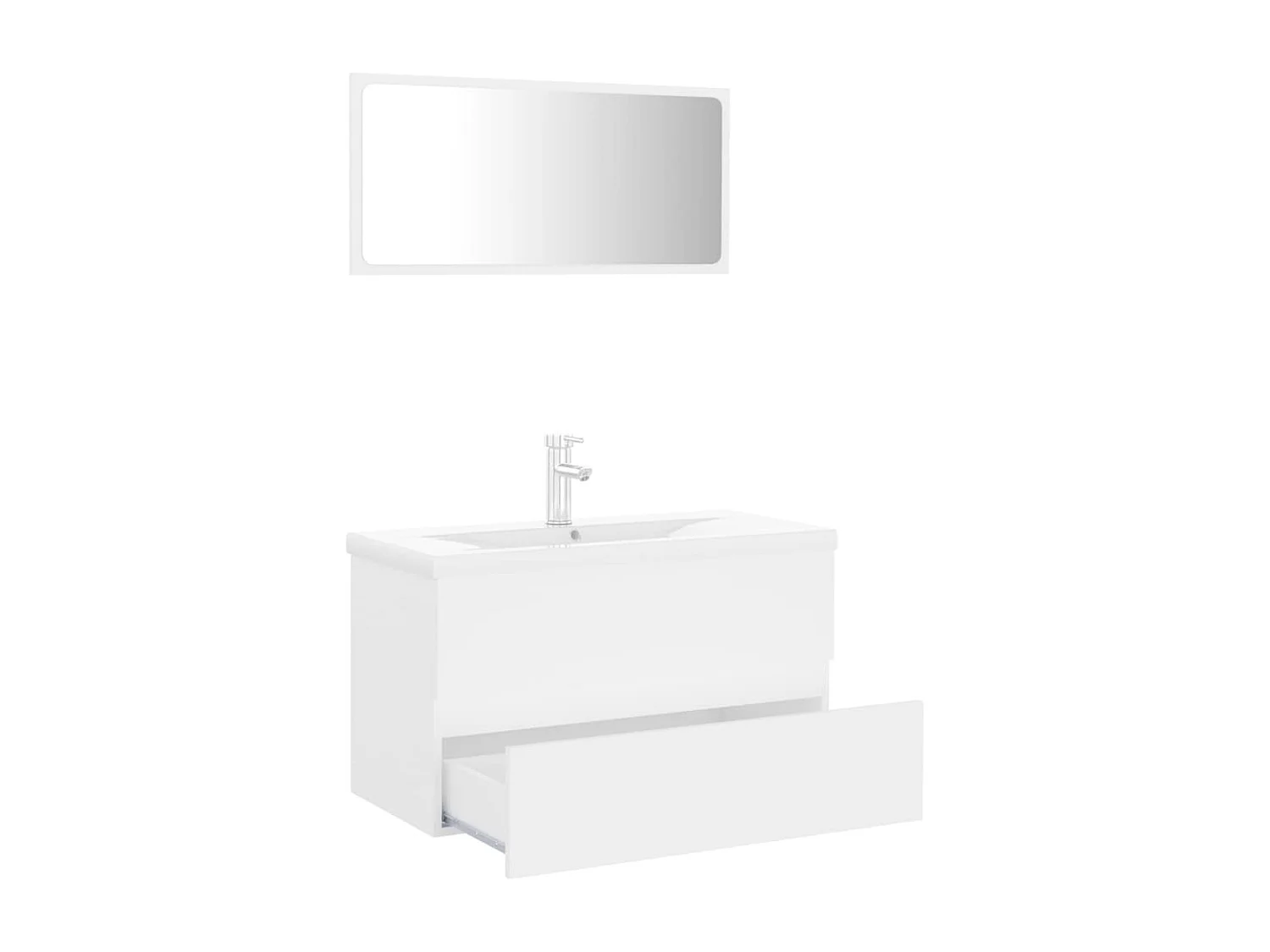 Mobili da bagno in legno ingegnerizzato bianco