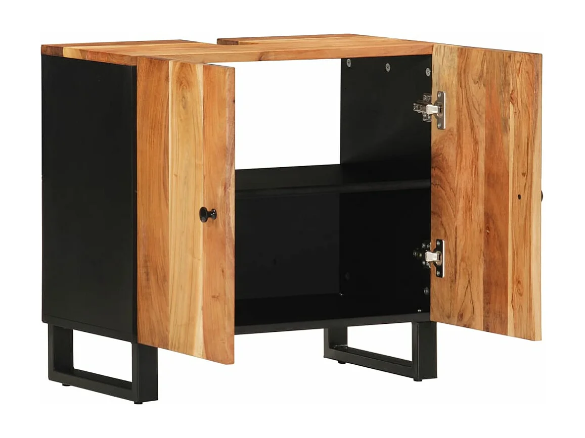 Base lavabo 62x33x58 cm in acacia e derivati