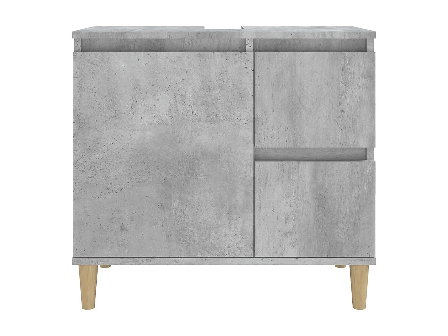 Armoire de salle de bain gris béton 65x33x60 cm