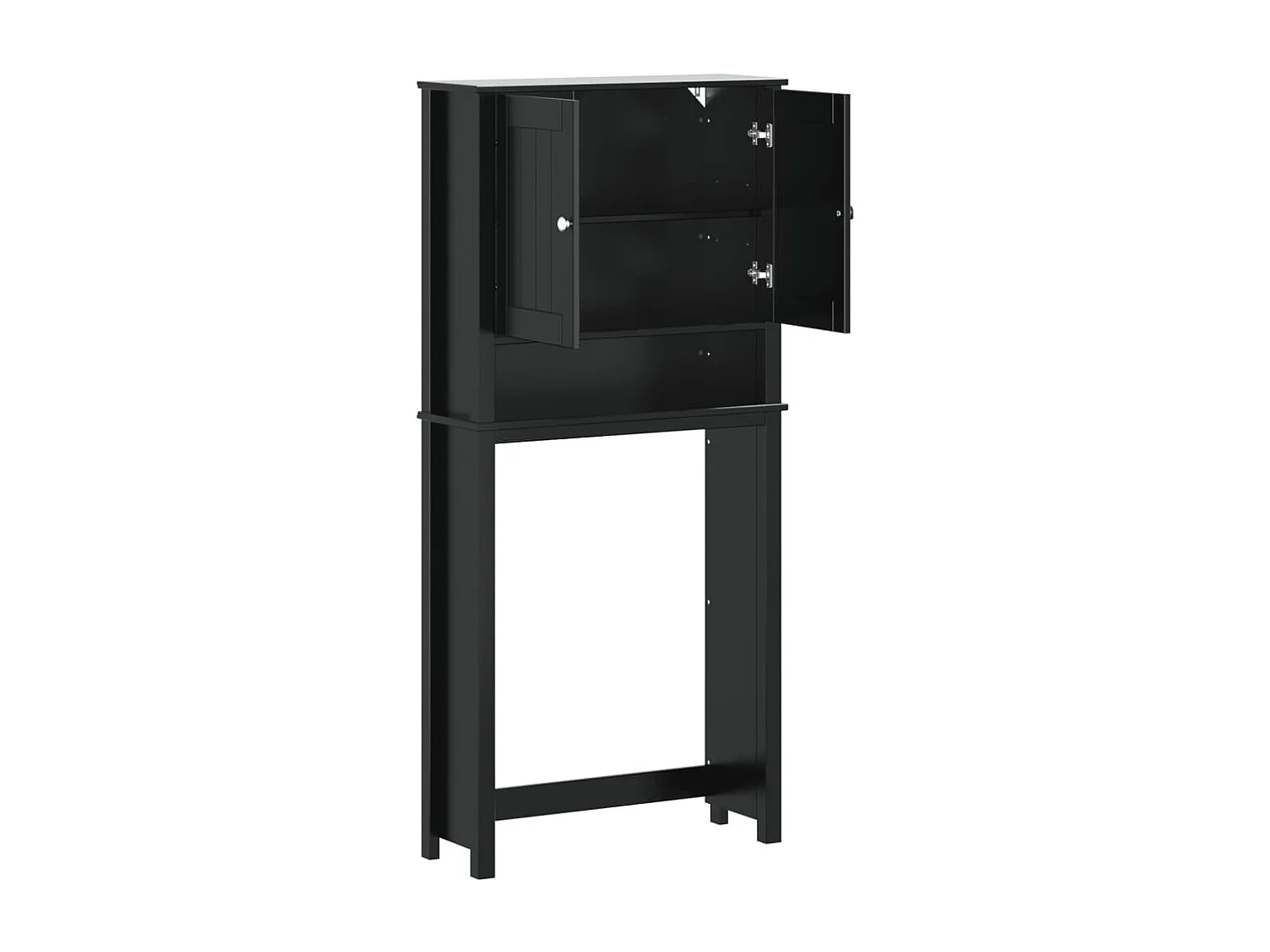 Armoire pour machine à laver BERG noir bois massif