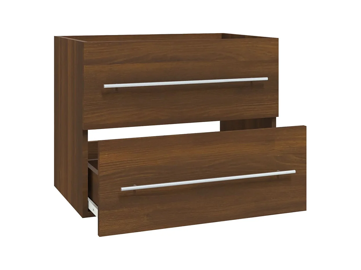 Waschbeckenschrank Braune Eiche 60x38,5x48 cm Holzwerkstoff
