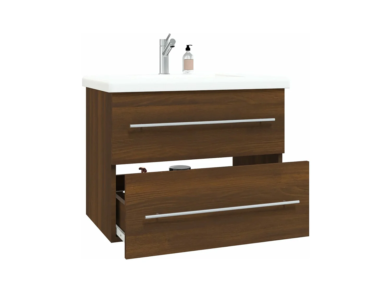 Waschbeckenschrank Braune Eiche 60x38,5x48 cm Holzwerkstoff