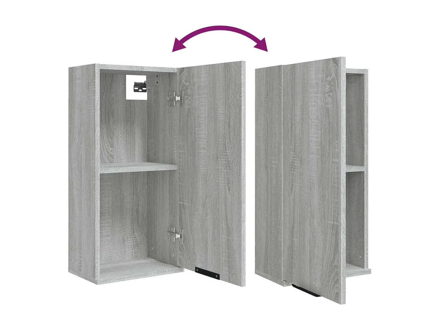 Mobili da bagno 5 pezzi Sonoma grigio Legno composito