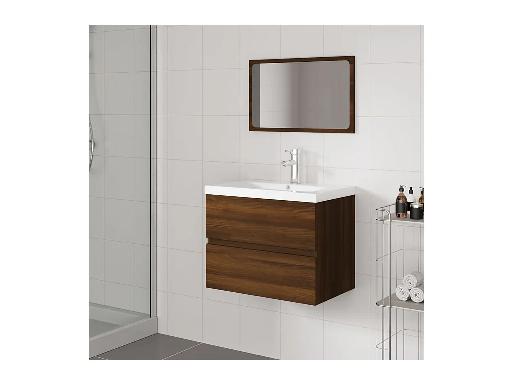 Meubles de salle de bain Chêne marron Bois d'ingénierie