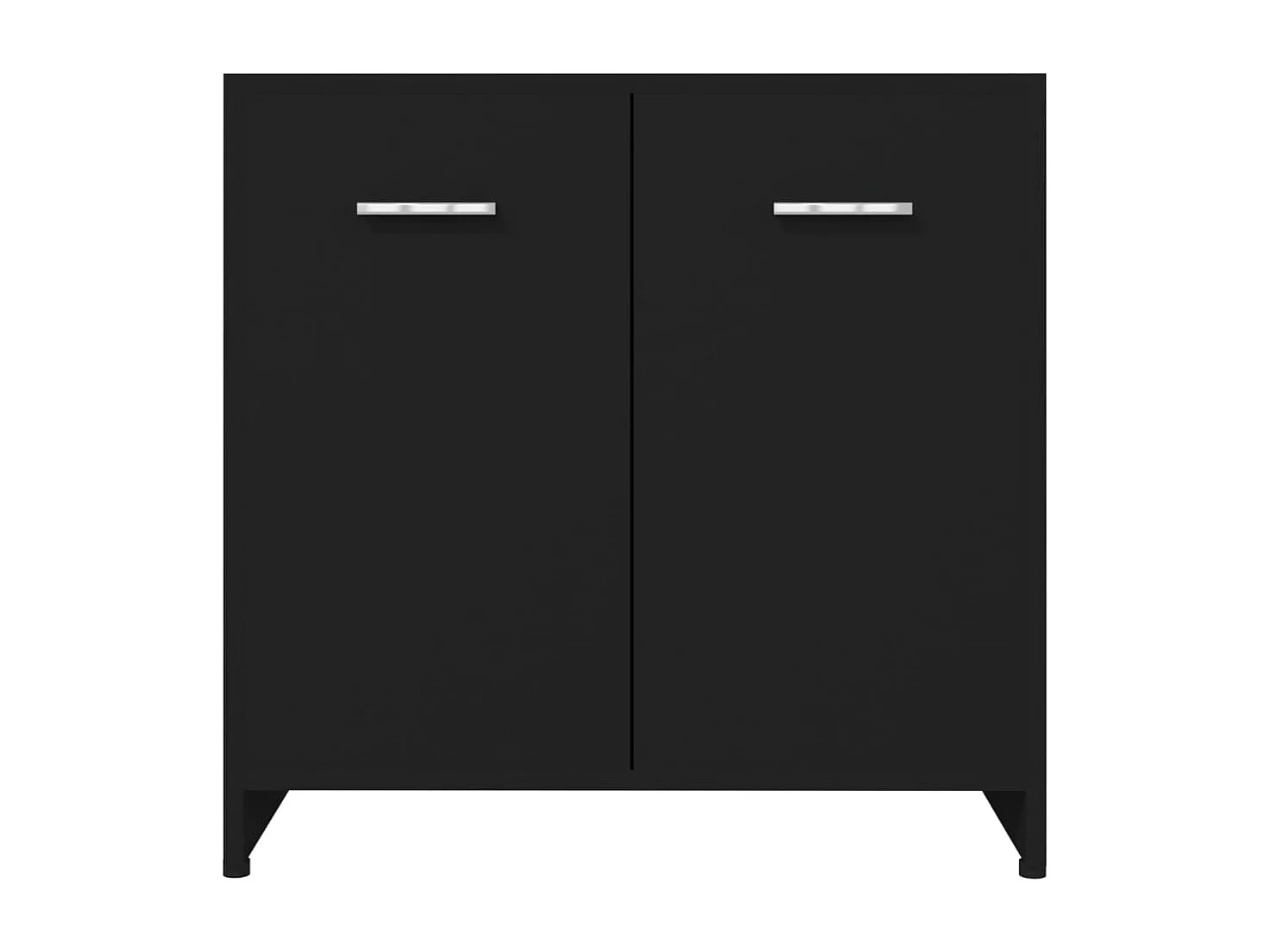 Armoire de salle de bain noir 60x33x61 cm Bois d'ingénierie