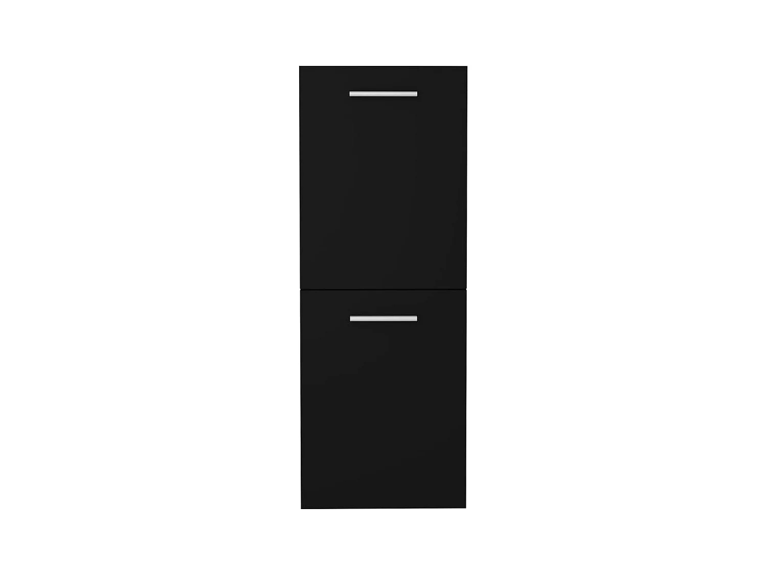 Armoire de salle de bain Noir 30x30x80 cm Bois d’ingénierie