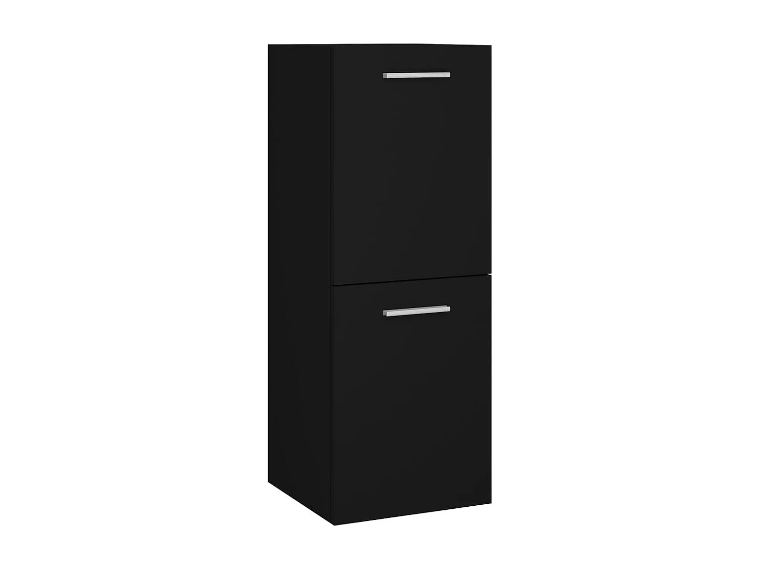 Badezimmerschrank Schwarz 30x30x80 cm Holzwerkstoff