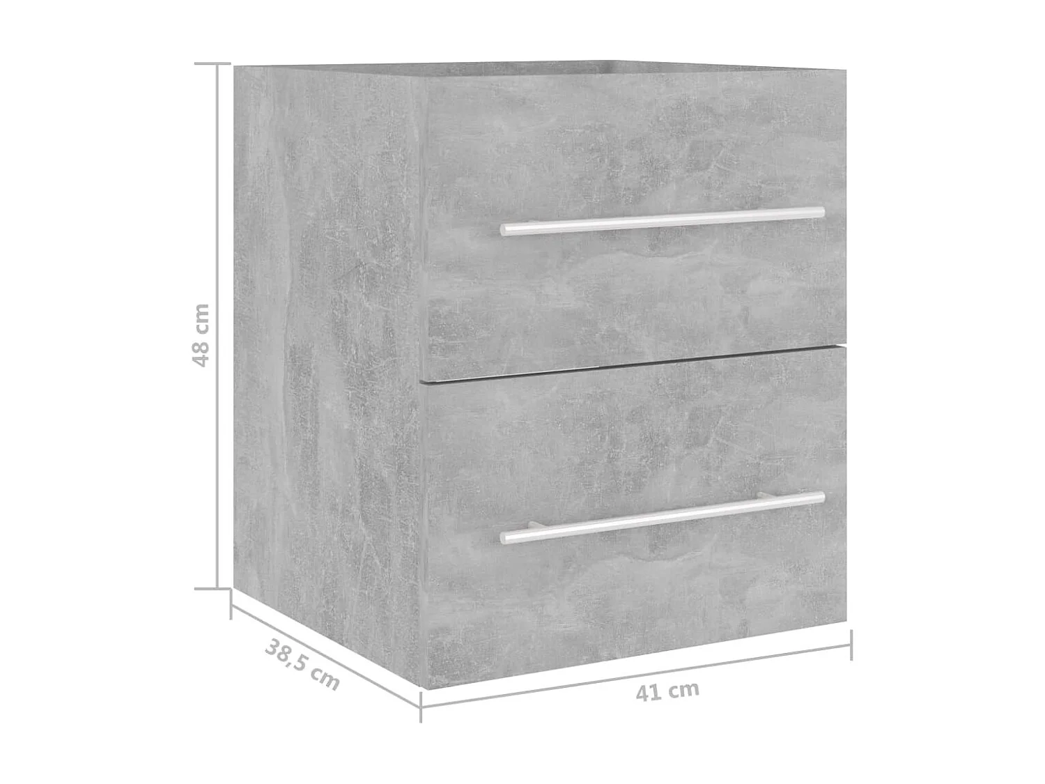 Mueble para lavabo Gris hormigón 41x38,5x48 cm Madera contrachapada