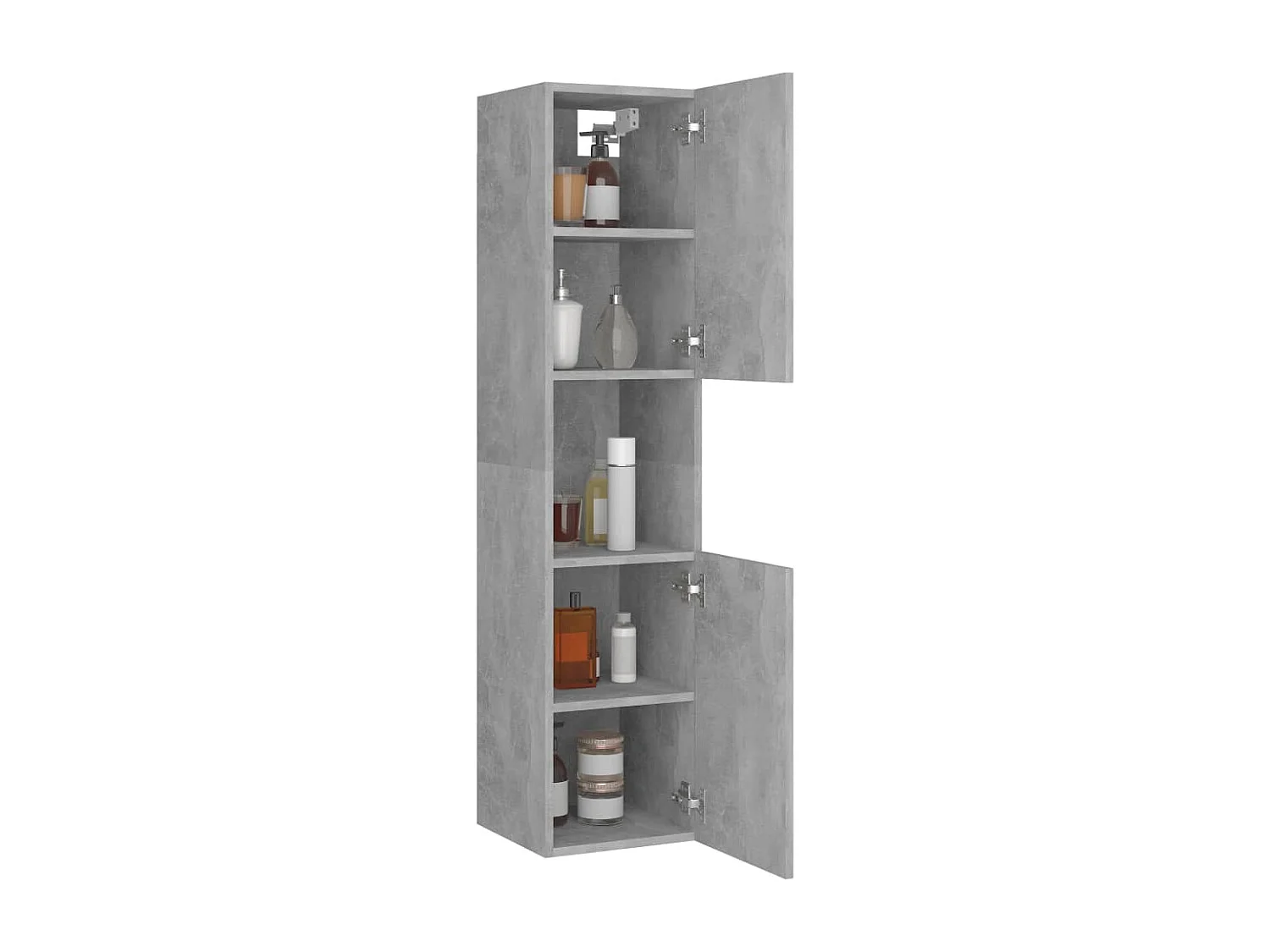 Armoire de salle de bain Gris béton Bois d'ingénierie