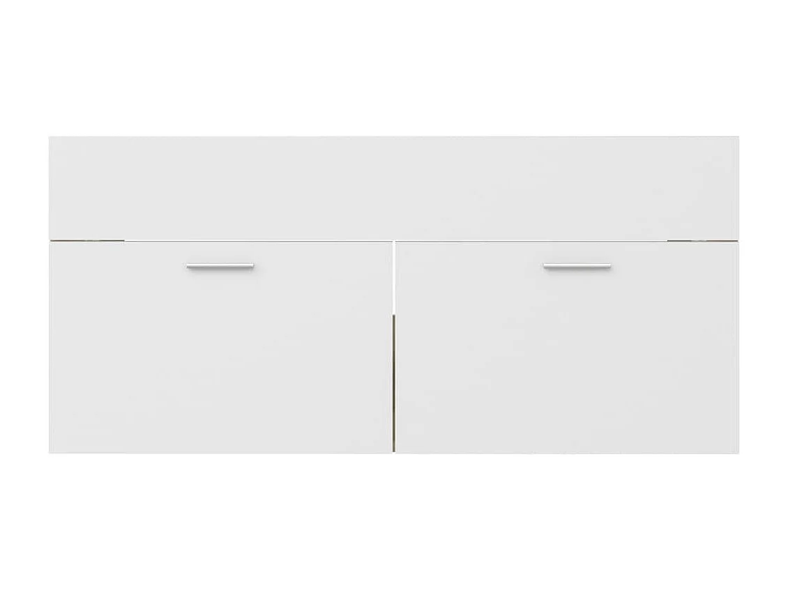 Armoire d'évier Blanc et chêne sonoma Bois d’ingénierie