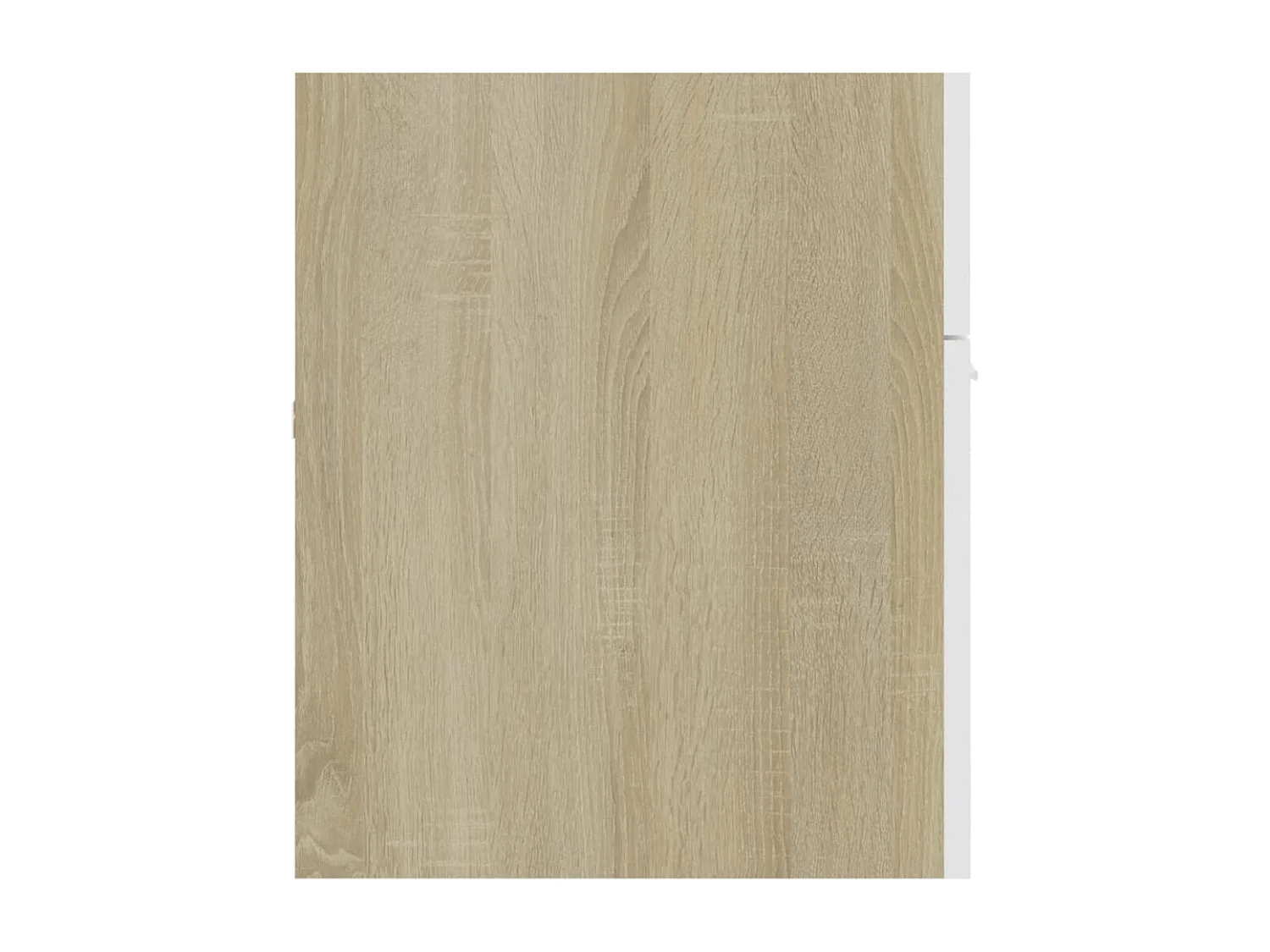 Armoire d'évier Blanc et chêne sonoma Bois d’ingénierie