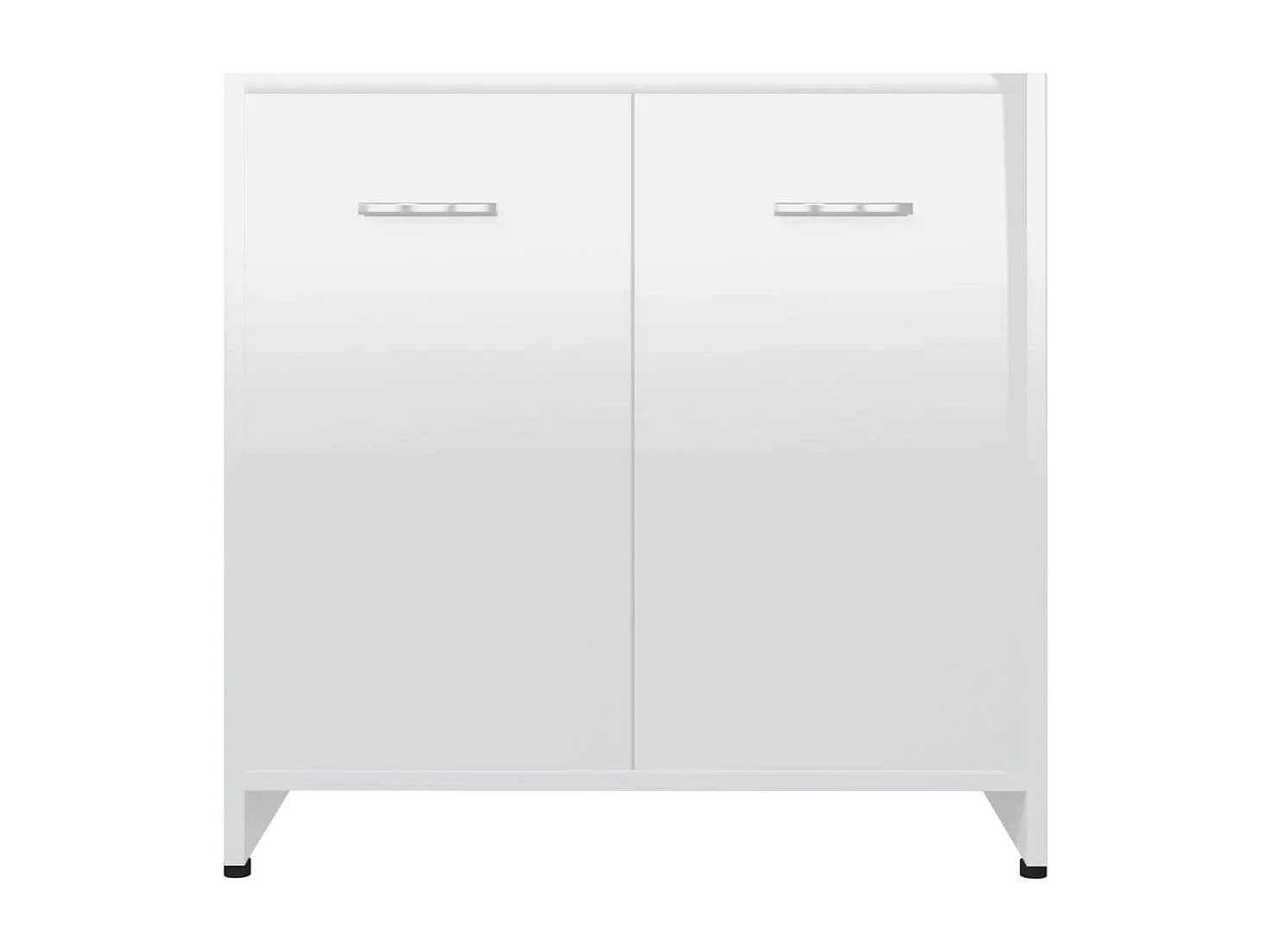 Armoire de salle de bain Blanc brillant Bois d'ingénierie