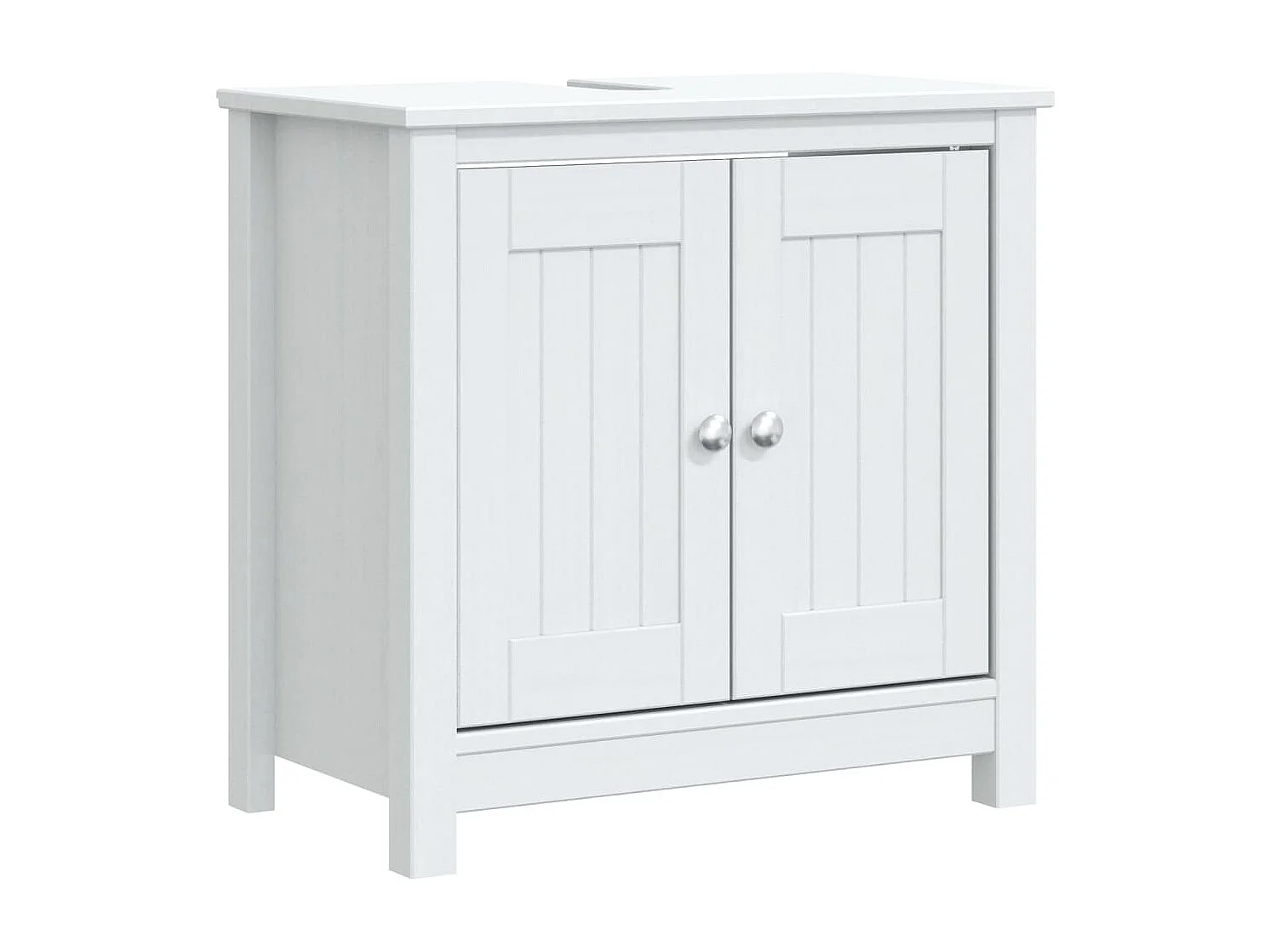 Mueble de baño 4 piezas BERG madera maciza de pino blanco