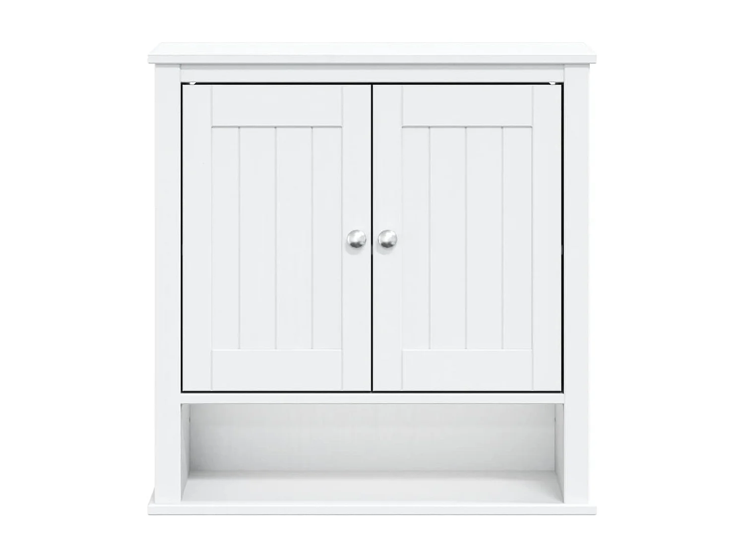 Armoire murale de salle de bain BERG blanc bois massif