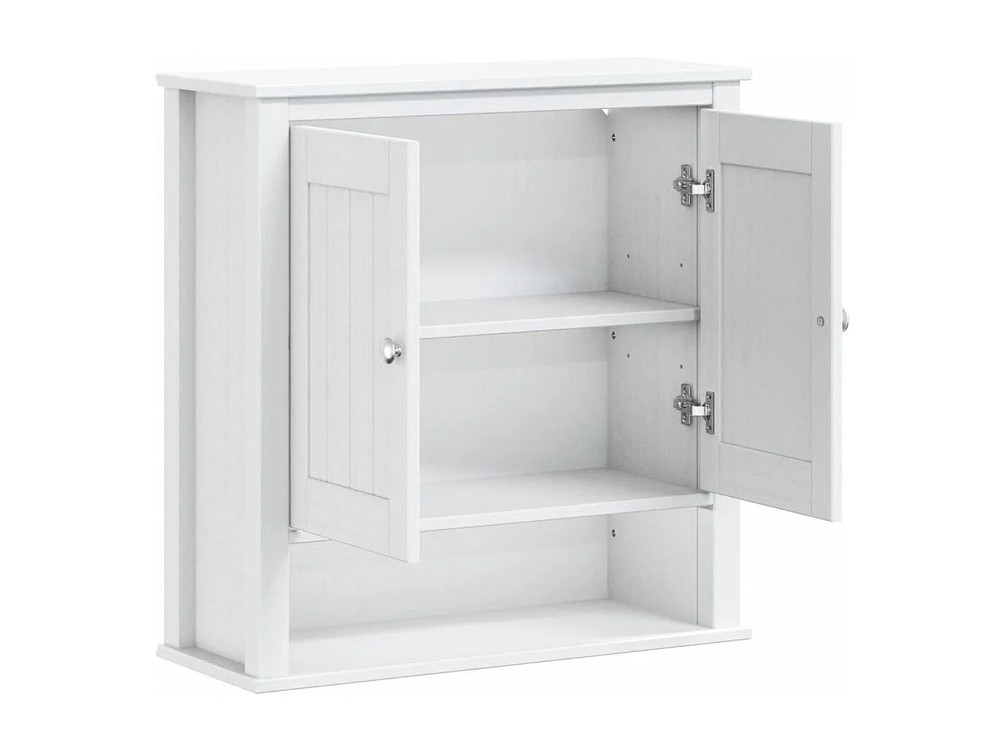 Armoire murale de salle de bain BERG blanc bois massif