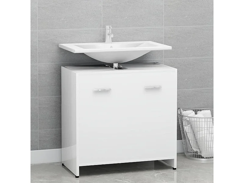 Armoire de salle de bain Blanc 60x33x61 cm Bois d'ingénierie