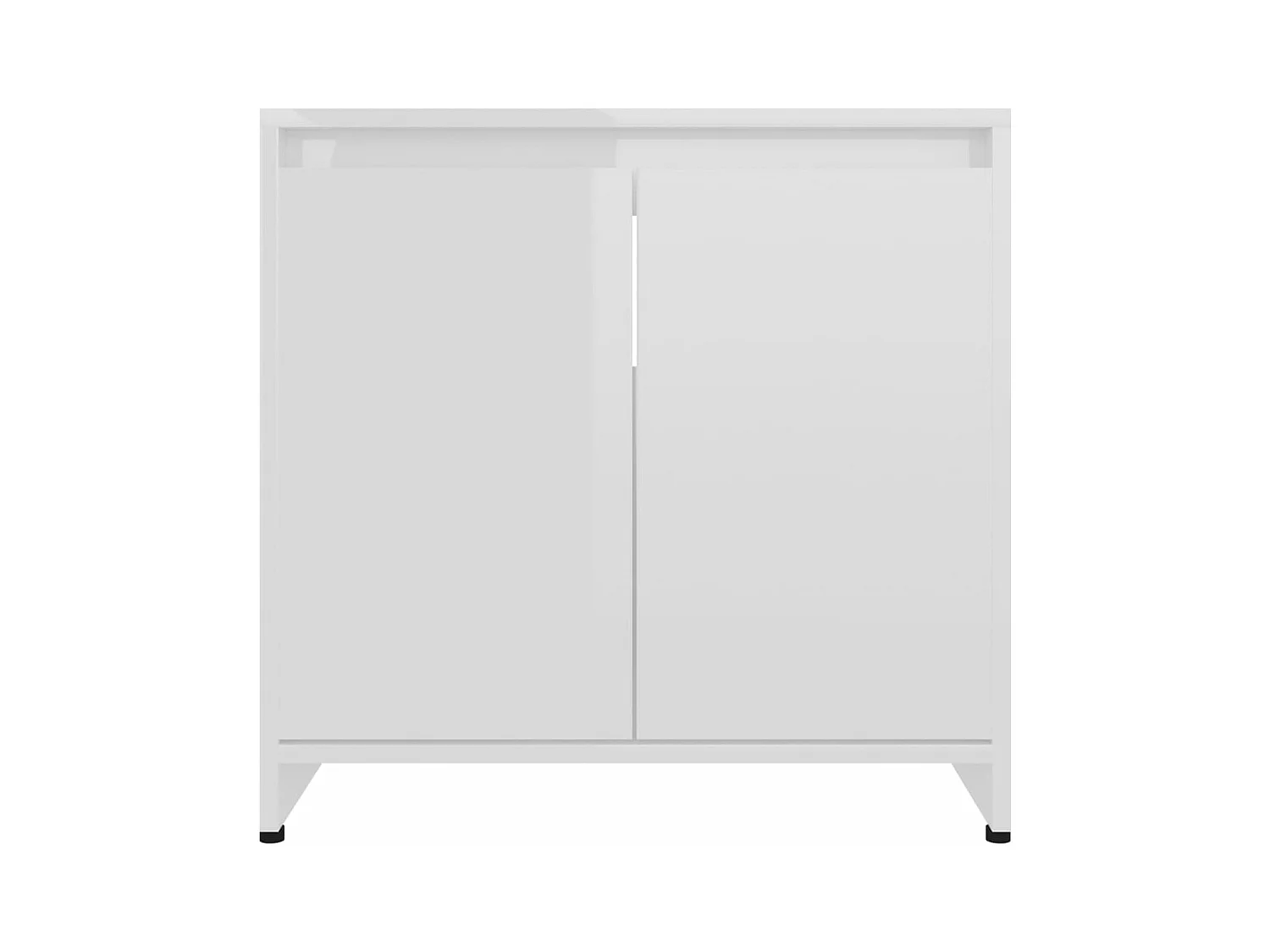 Armoire de salle de bain Blanc brillant Bois d'ingénierie