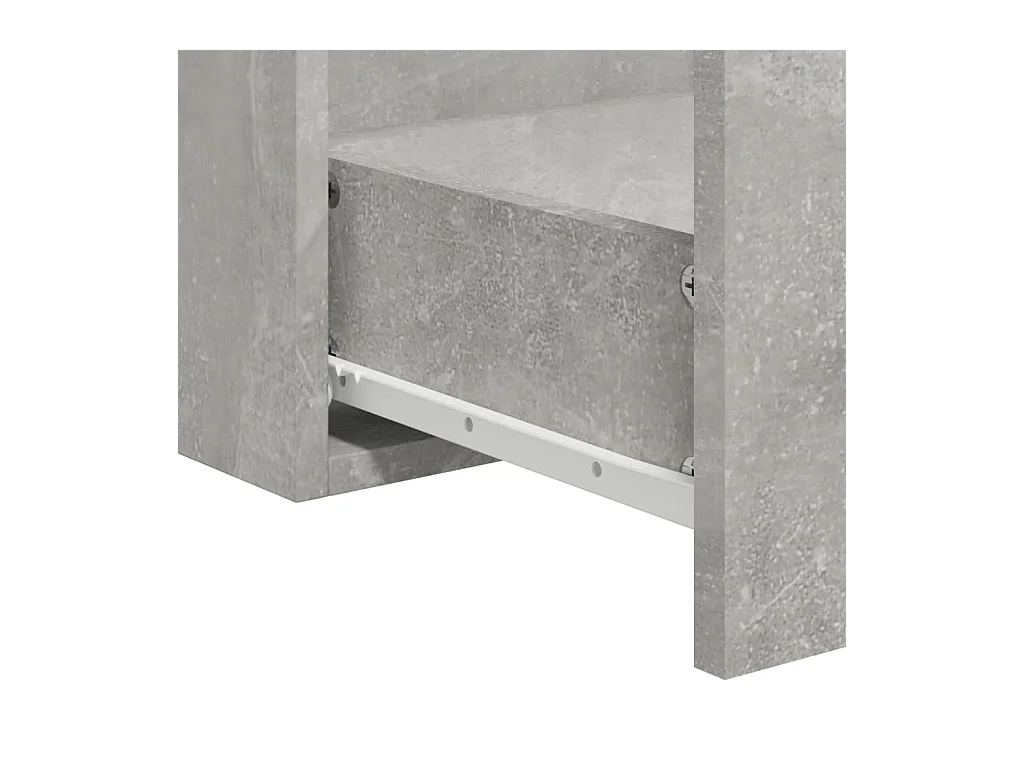 Badezimmerschrank mit spiegelgrauem Betonwerkstoff