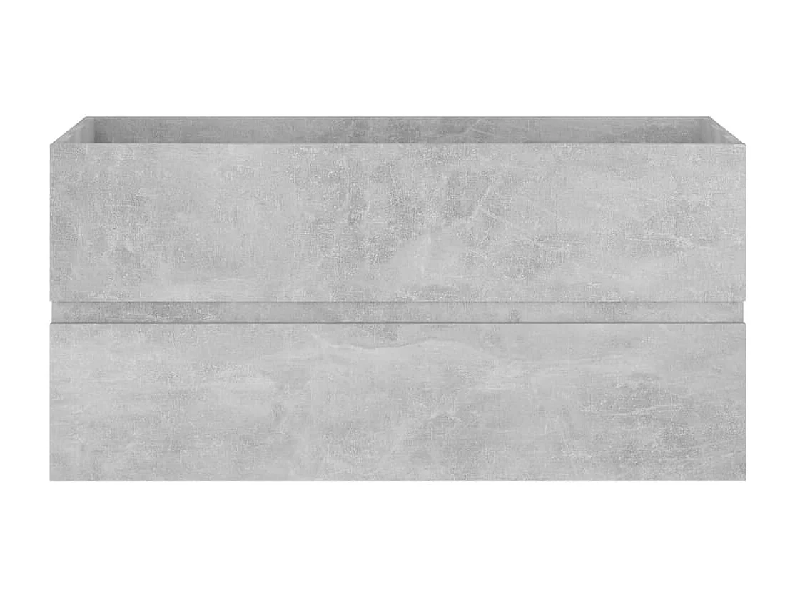 Armoire d'évier Gris béton 90x38,5x45 cm Bois d'ingénierie