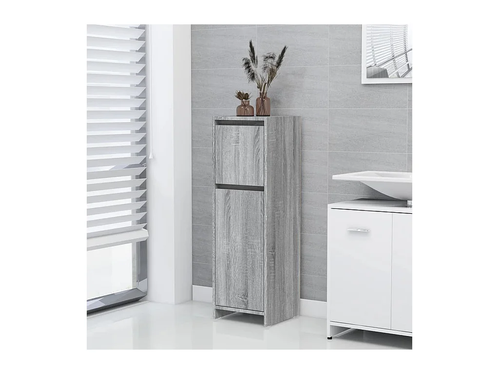 Armoire de bain Sonoma gris 30x30x95 cm Bois d'ingénierie