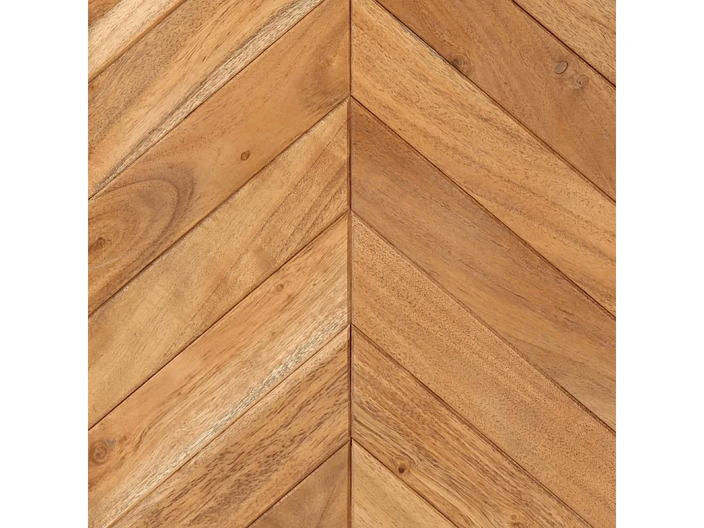 Armoire de salle de bain bois massif d'acacia et fer