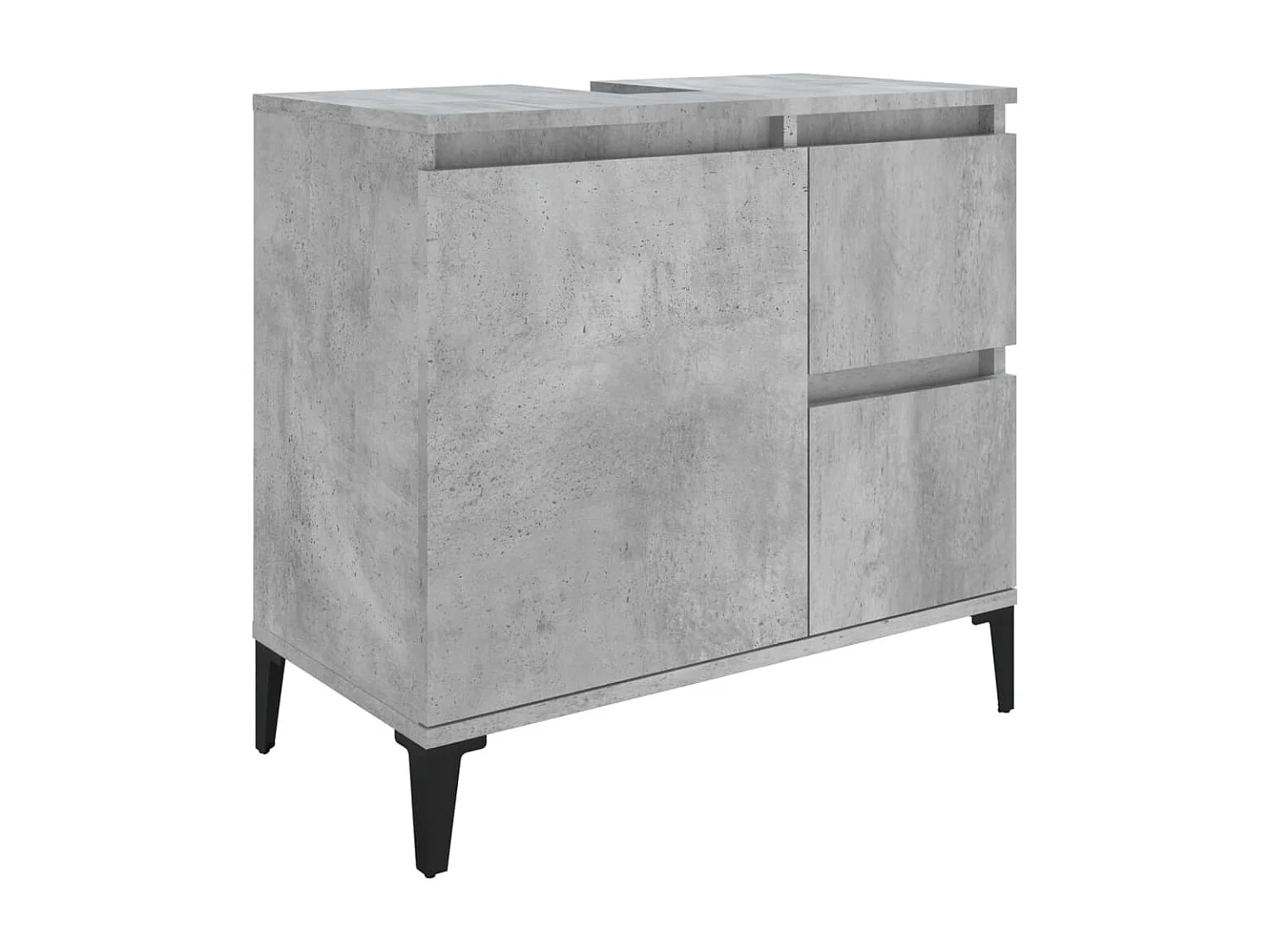 Mobile da bagno grigio cemento 65x33x60 cm