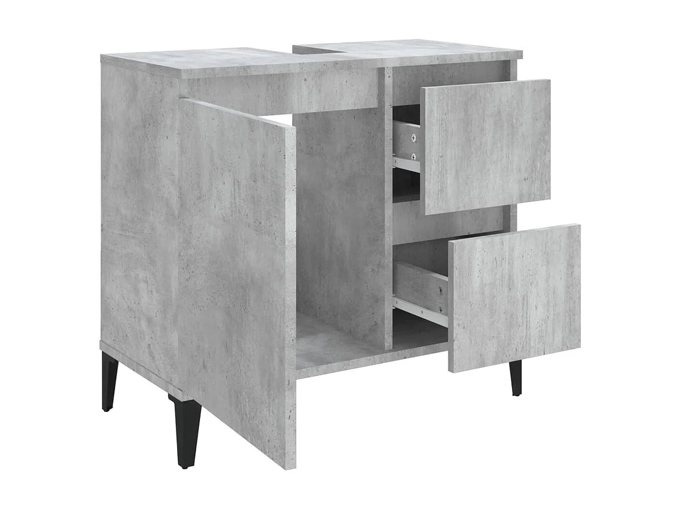 Mobile da bagno grigio cemento 65x33x60 cm