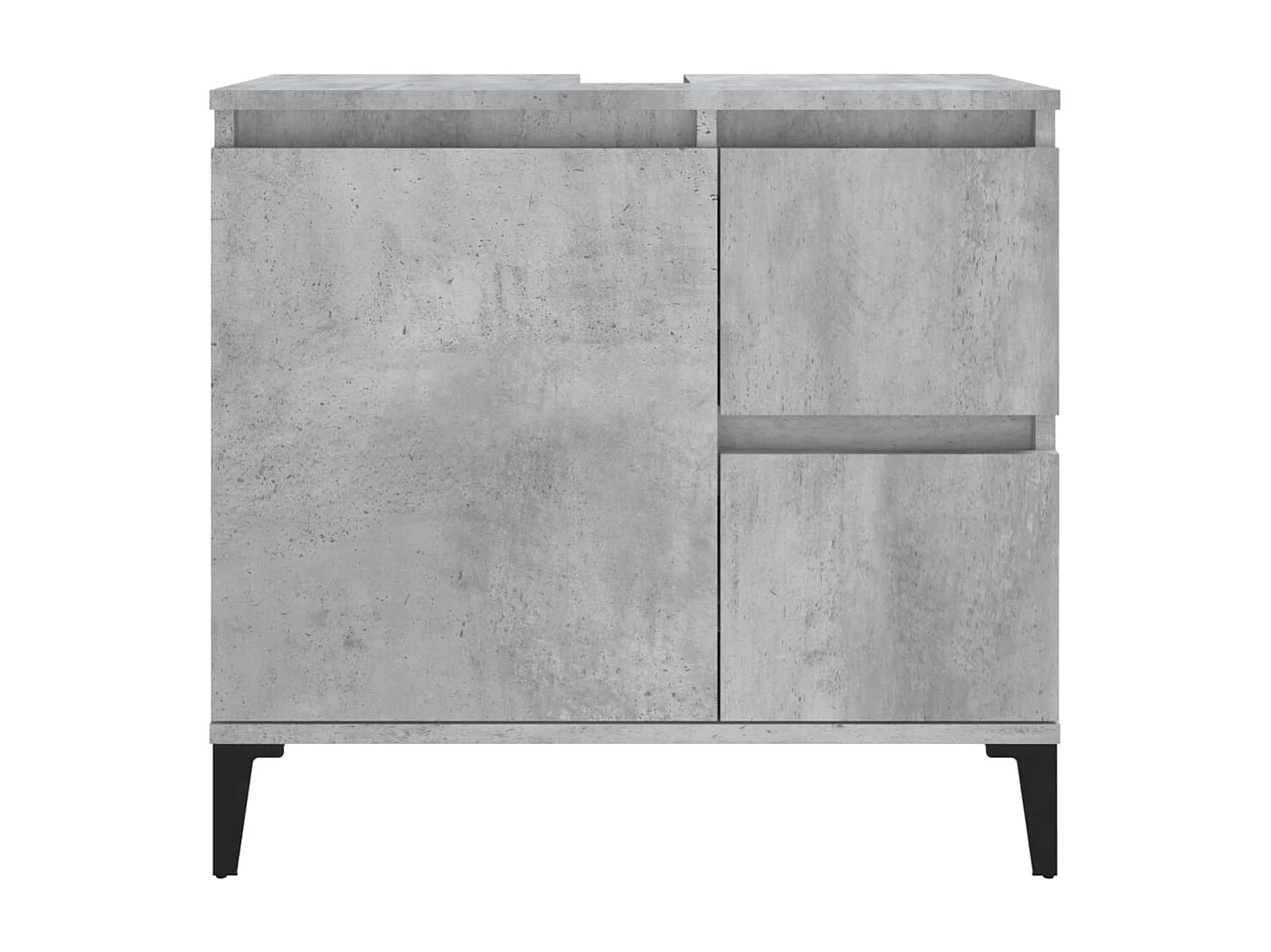 Mobile da bagno grigio cemento 65x33x60 cm