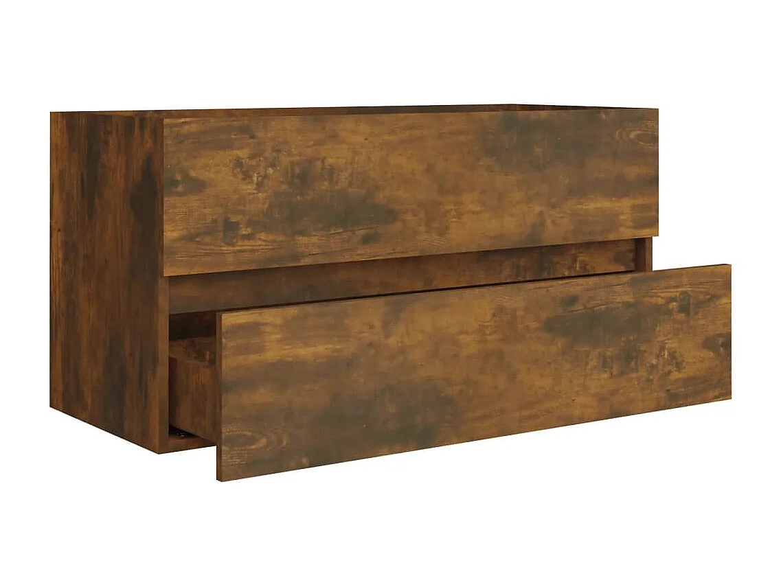 Mobile lavabo Rovere affumicato 90x38,5x45 cm MDF
