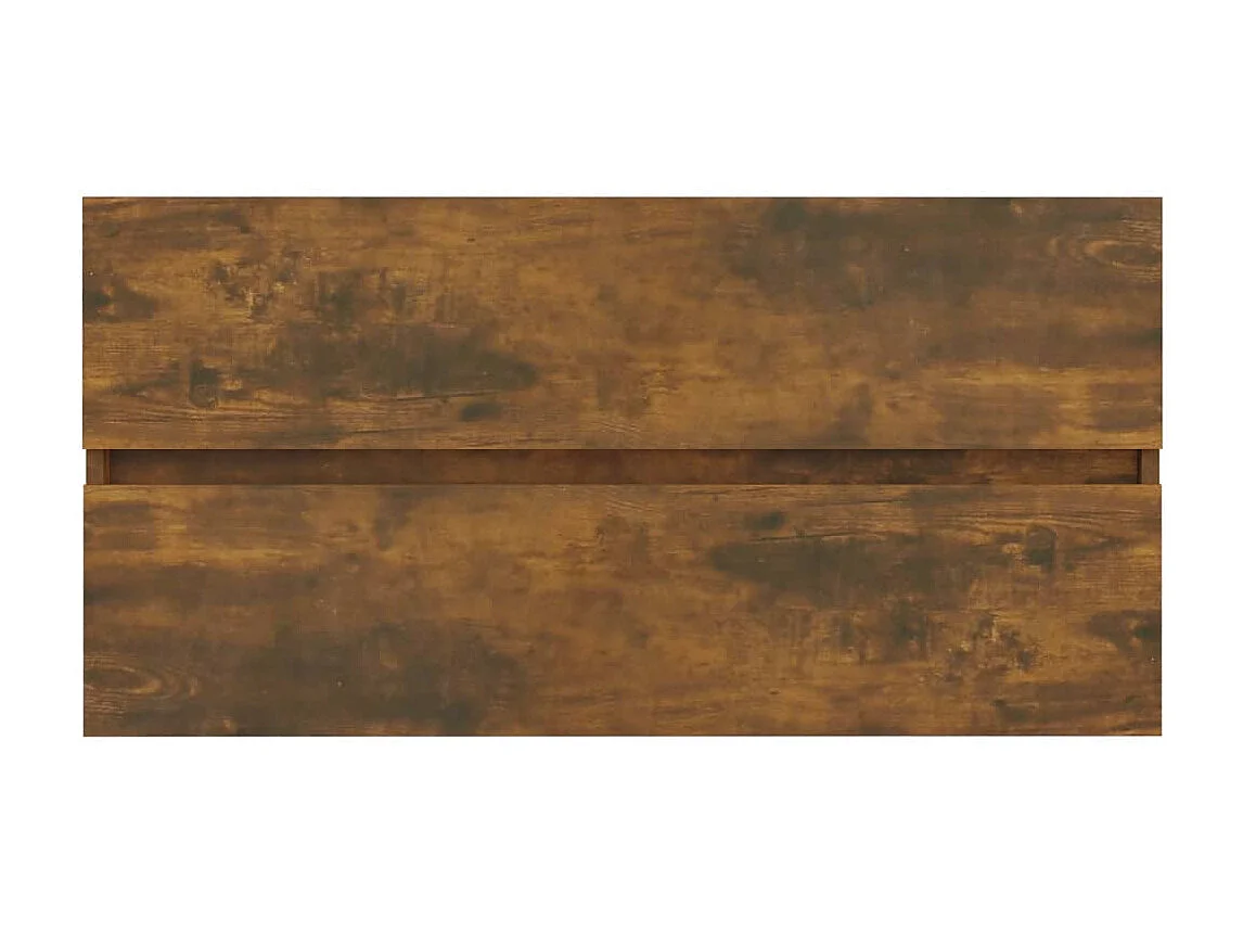 Armoire de lavabo Chêne fumé 90x38,5x45 cm Bois d'ingénierie
