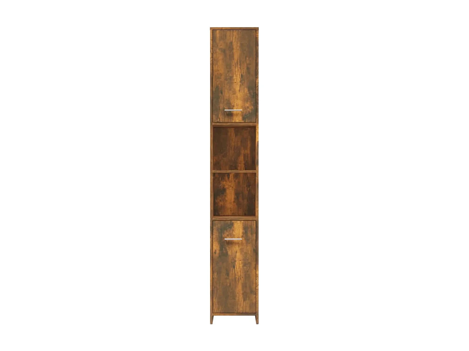 Armoire de bain Chêne fumé 30x30x183,5 cm Bois d'ingénierie