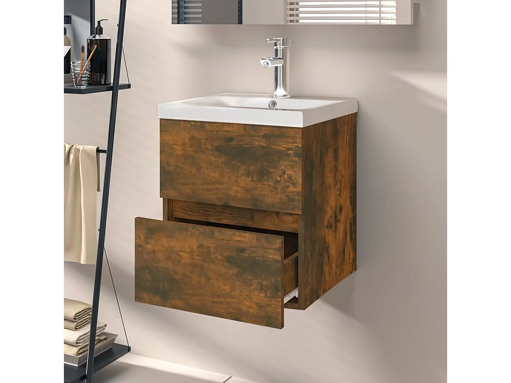 Mobile lavabo Rovere affumicato 41x38,5x45 cm MDF