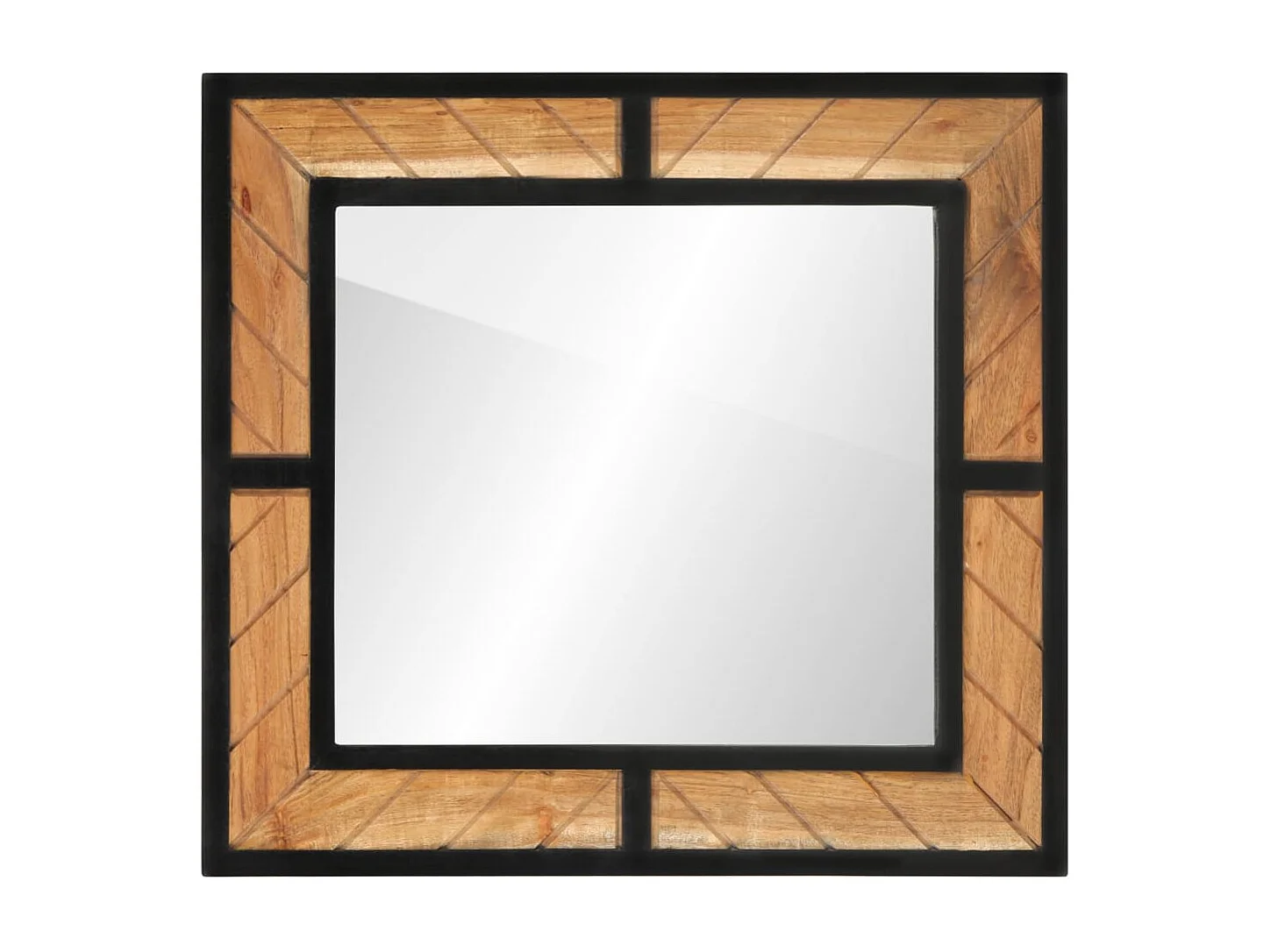 Espejo de baño 60x1x55 cm madera maciza de acacia