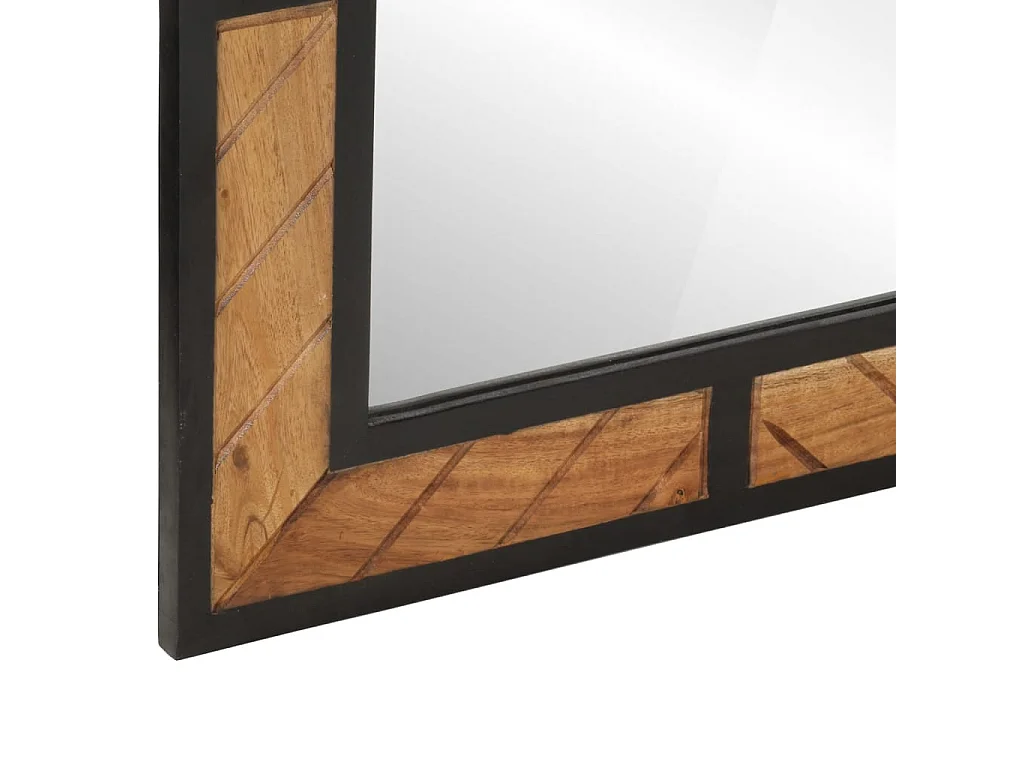 Espejo de baño 60x1x55 cm madera maciza de acacia