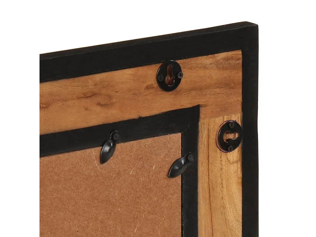 Espejo de baño 60x1x55 cm madera maciza de acacia