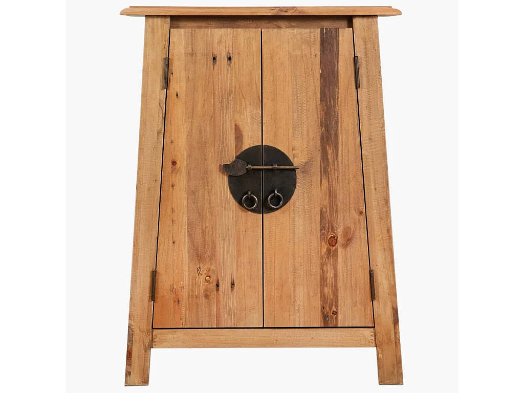 Armoire latérale de salle de bain Pin massif 59x32x80 cm