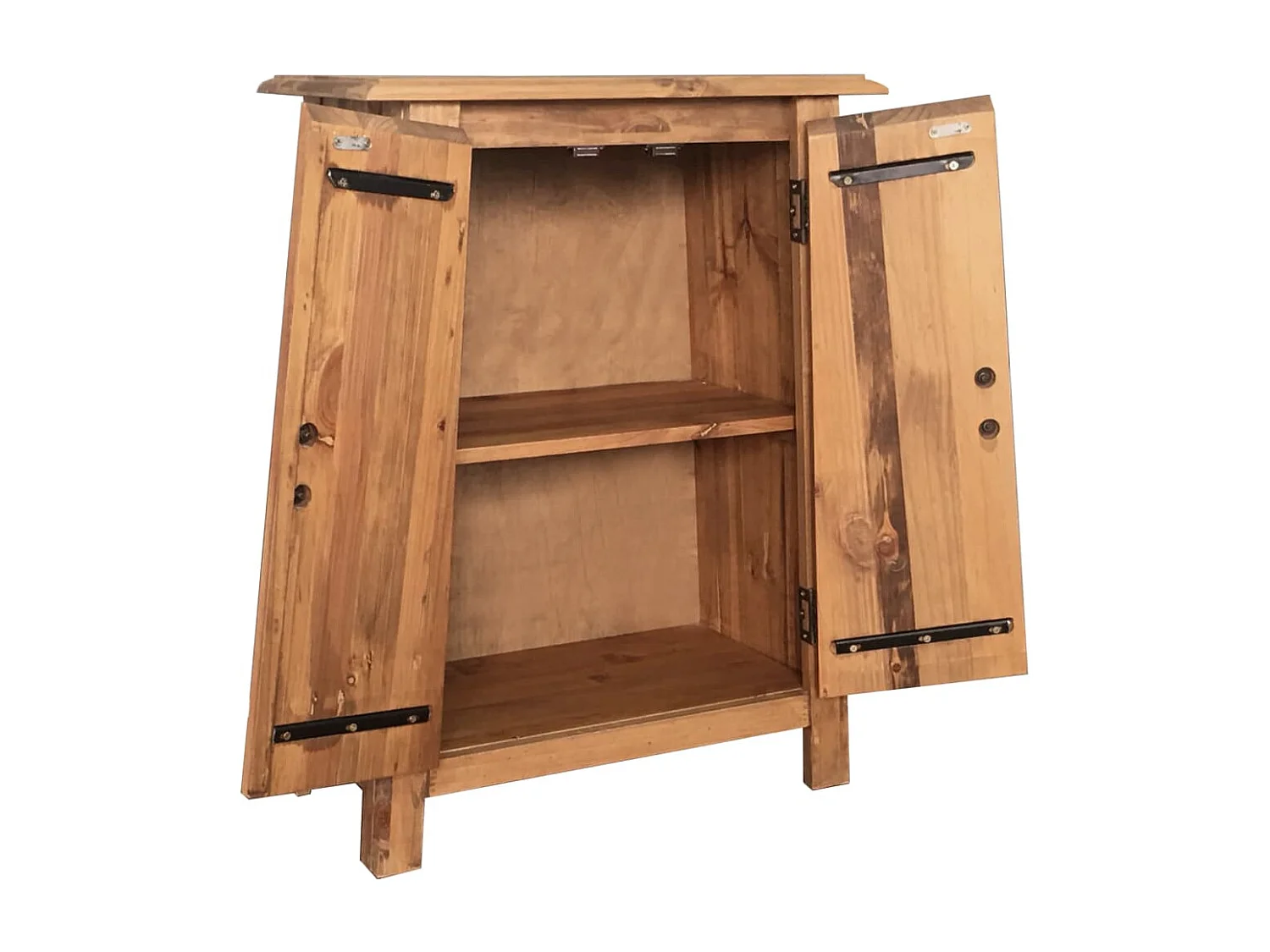 Armoire latérale de salle de bain Pin massif 59x32x80 cm