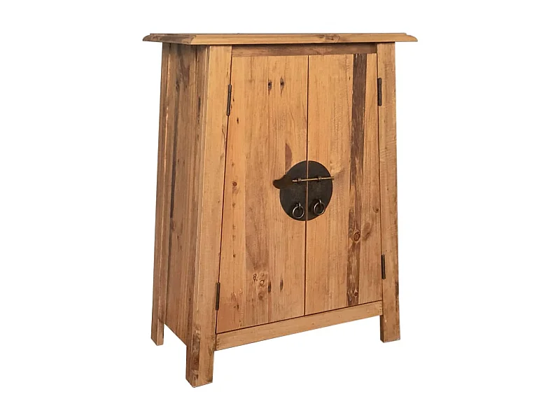 Mueble auxiliar de baño Pino macizo 59x32x80 cm