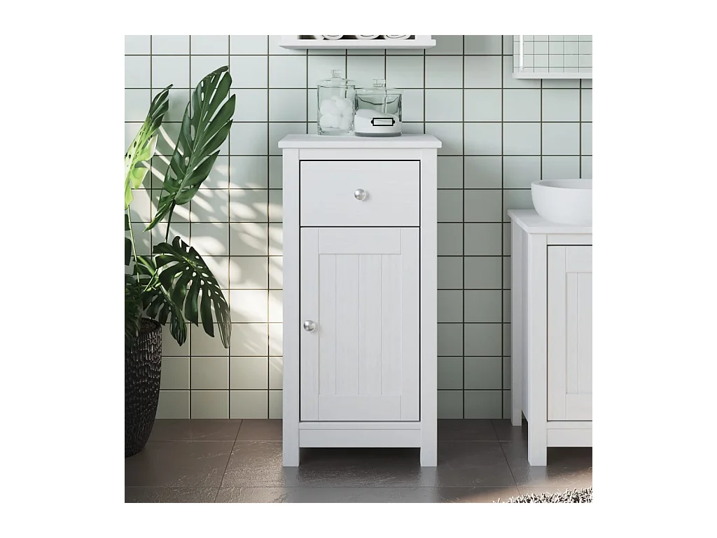 Móvel de banheiro BERG branco 40x34x80 cm pinho maciço