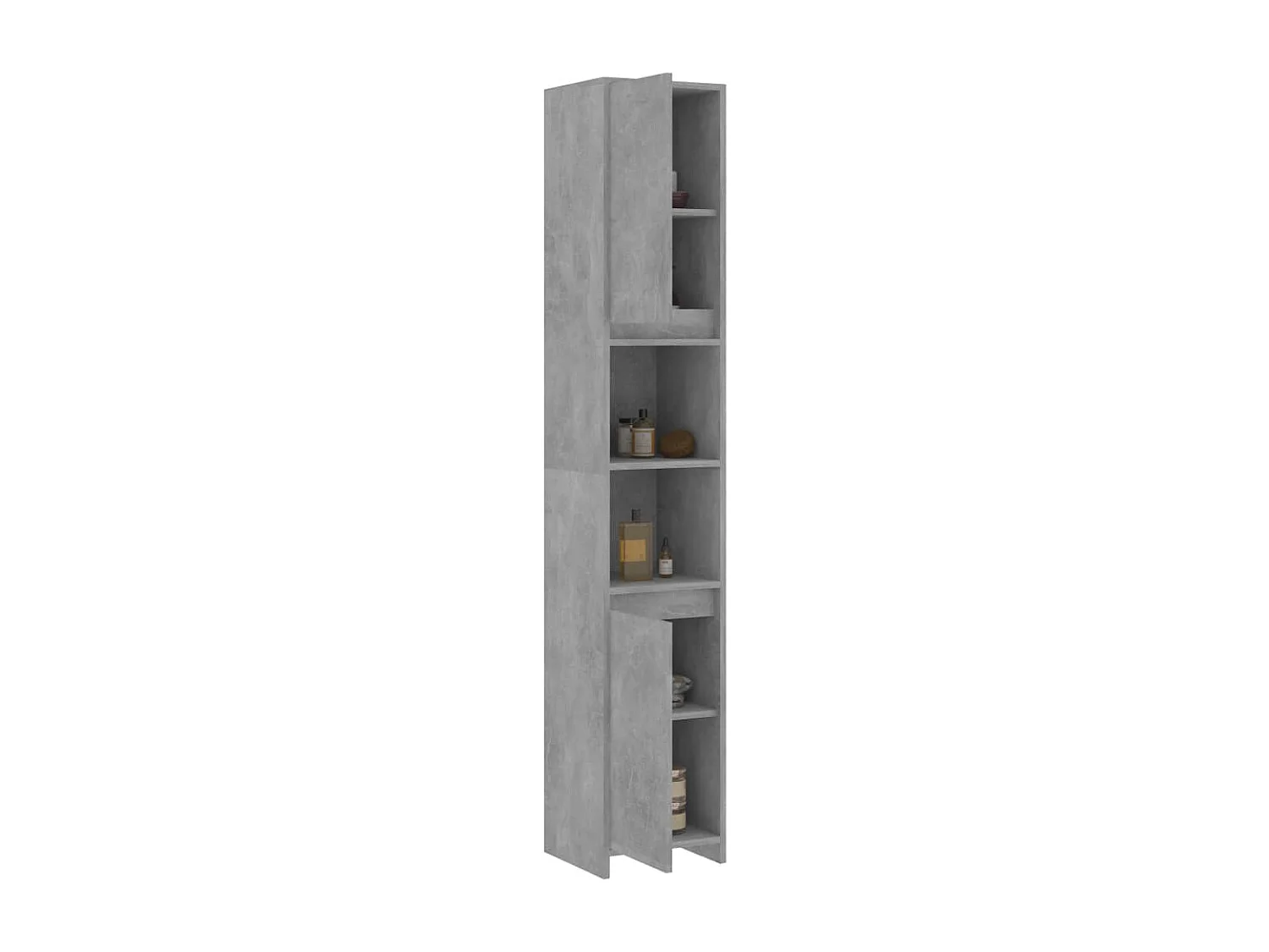 Armoire de salle de bain Gris béton Bois d'ingénierie