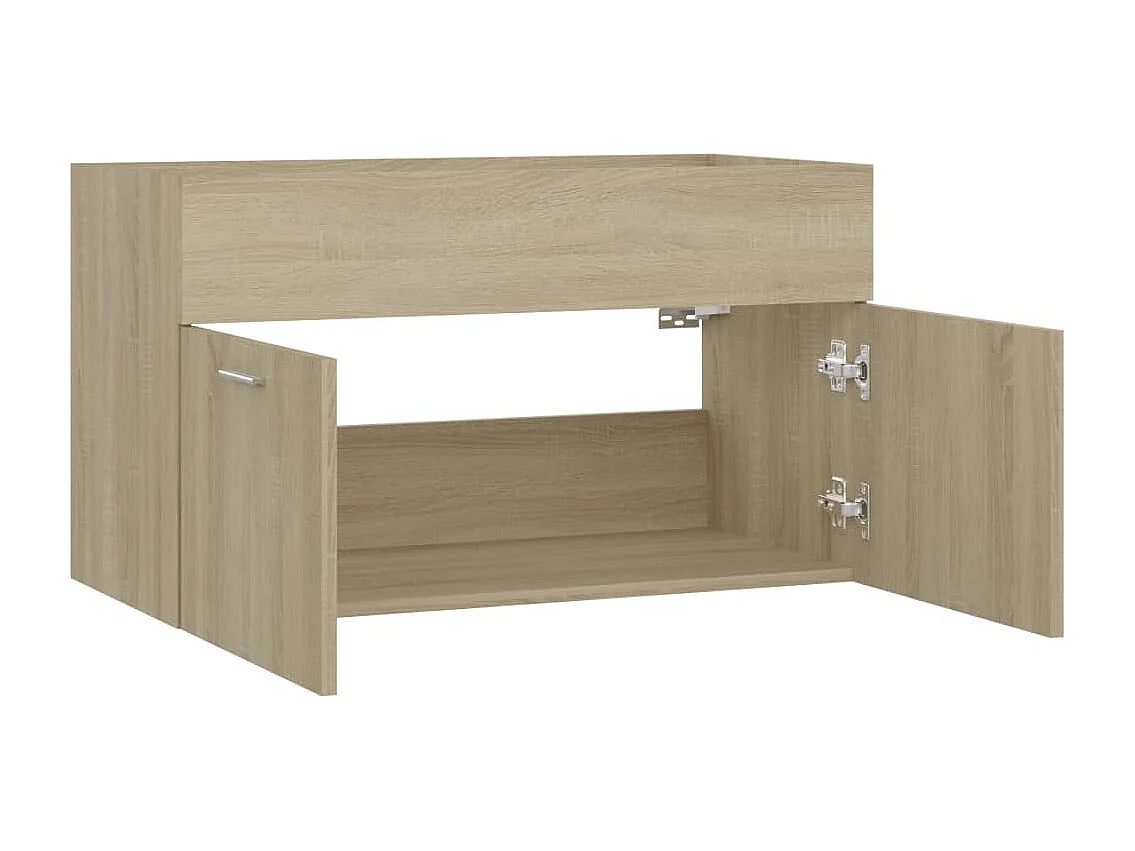 Waschbeckenschrank Sonoma-Eiche 80x38,5x46 cm Holzwerkstoff
