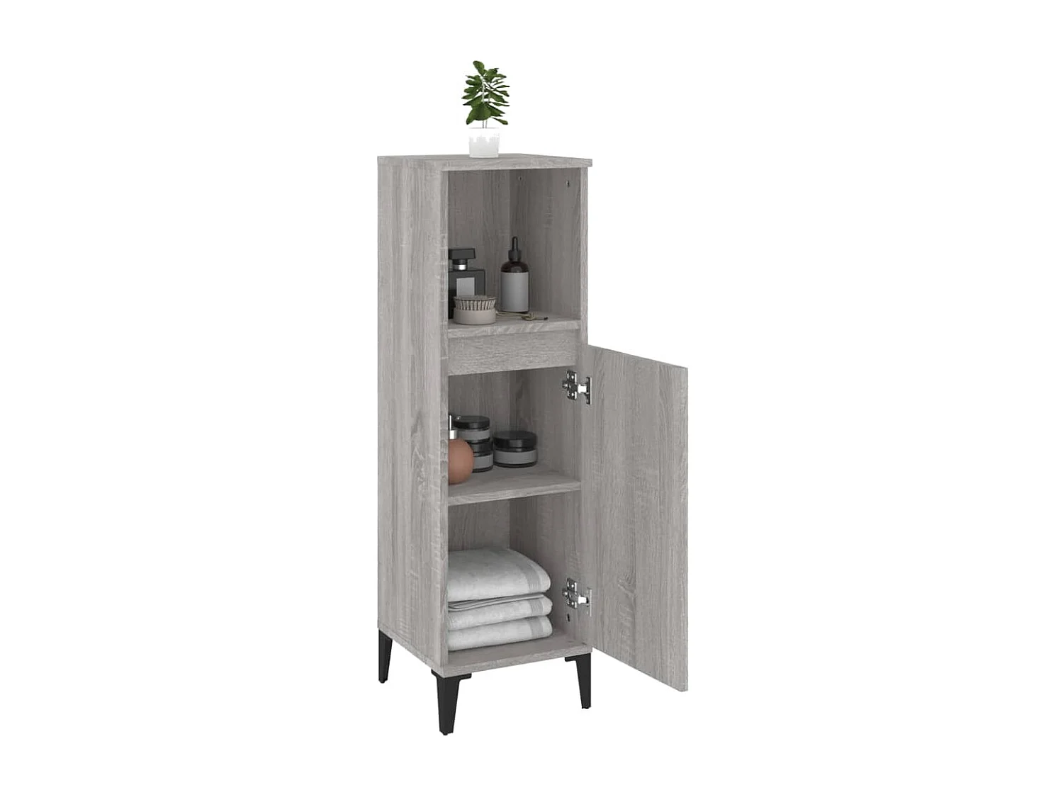 Sonoma grijs badkamermeubel 30x30x100 cm