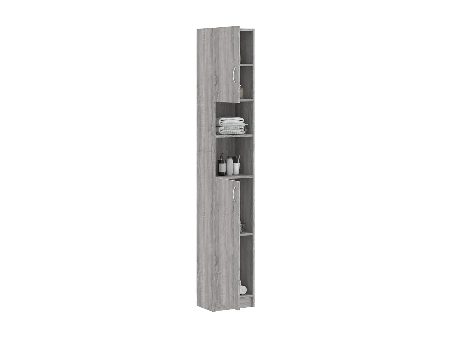Armoire de bain Sonoma gris 32x25,5x190 cm Bois d'ingénierie