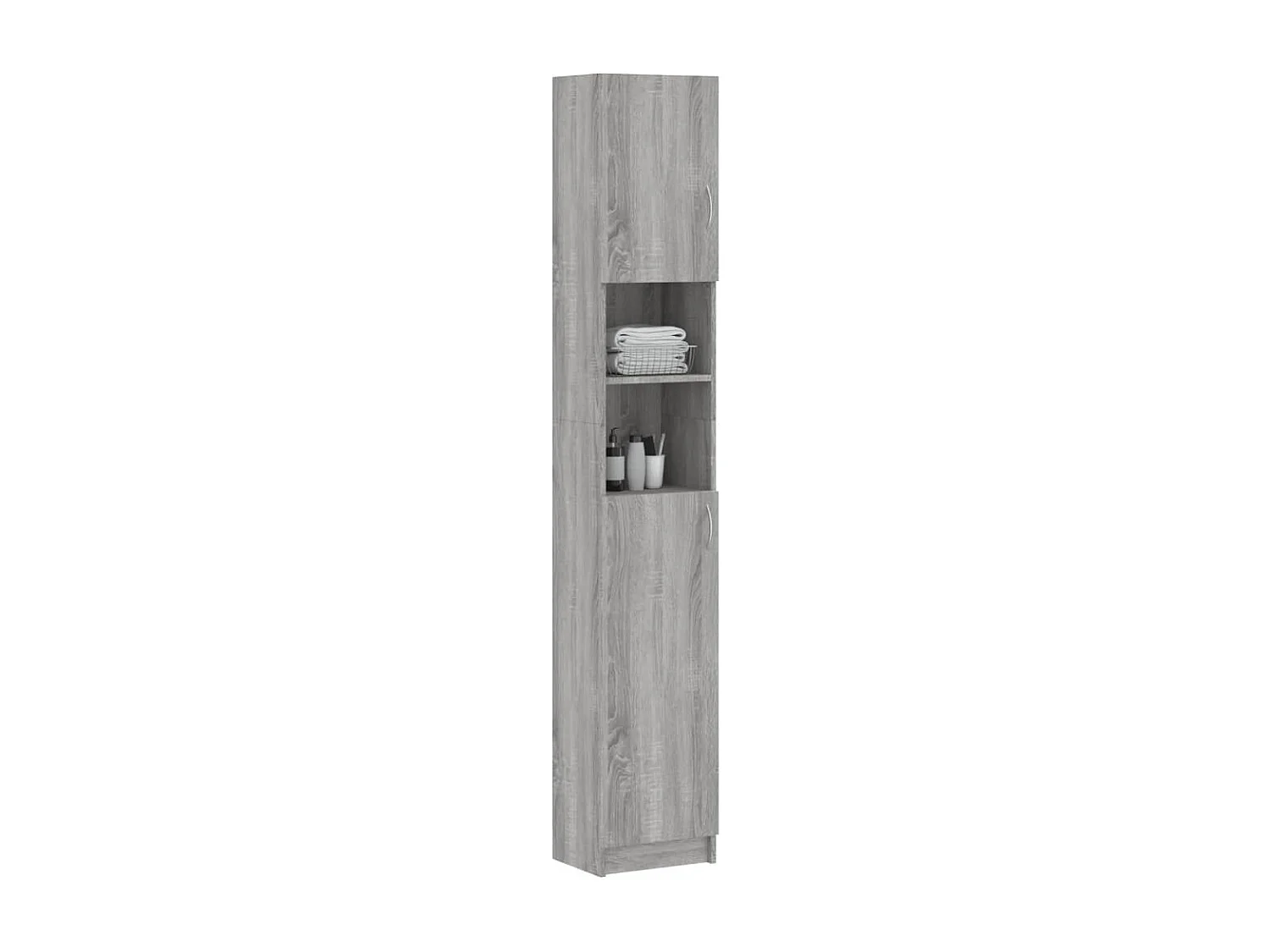 Armoire de bain Sonoma gris 32x25,5x190 cm Bois d'ingénierie